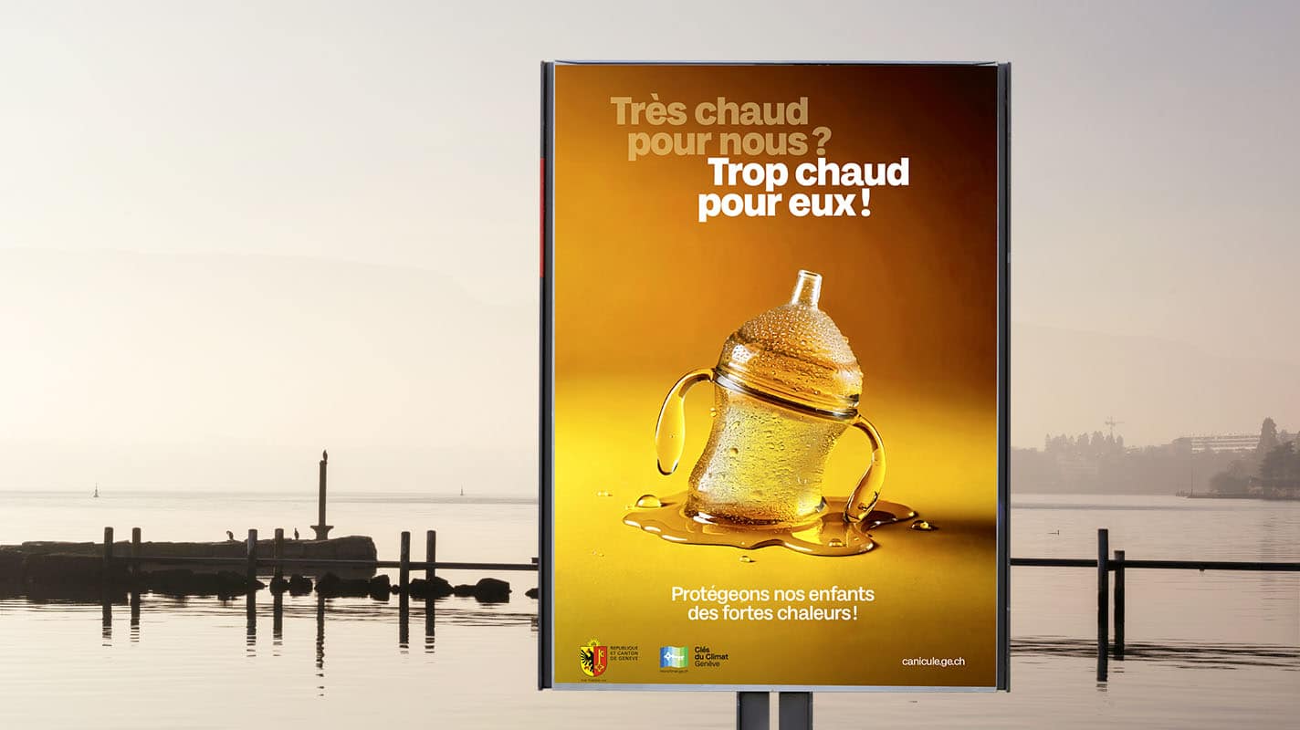 Affiche pour la campagne sur les dangers de la canicule